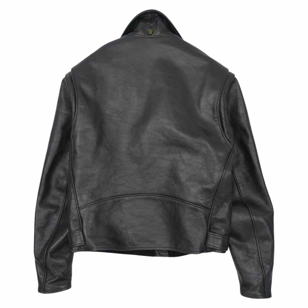 TOY'S McCOY トイズマッコイ TMJ2114 URABLE CODE33 DOUBLE RIDERS JACKET デュラブル社復刻 ホースハイドレザー ダブル ライダース ジャケット ブラック系 38【中古】