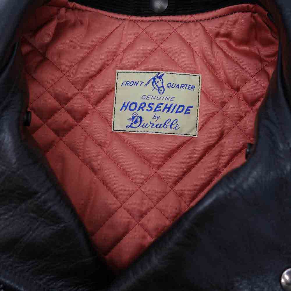TOY'S McCOY トイズマッコイ TMJ2114 URABLE CODE33 DOUBLE RIDERS JACKET デュラブル社復刻 ホースハイドレザー ダブル ライダース ジャケット ブラック系 38【中古】