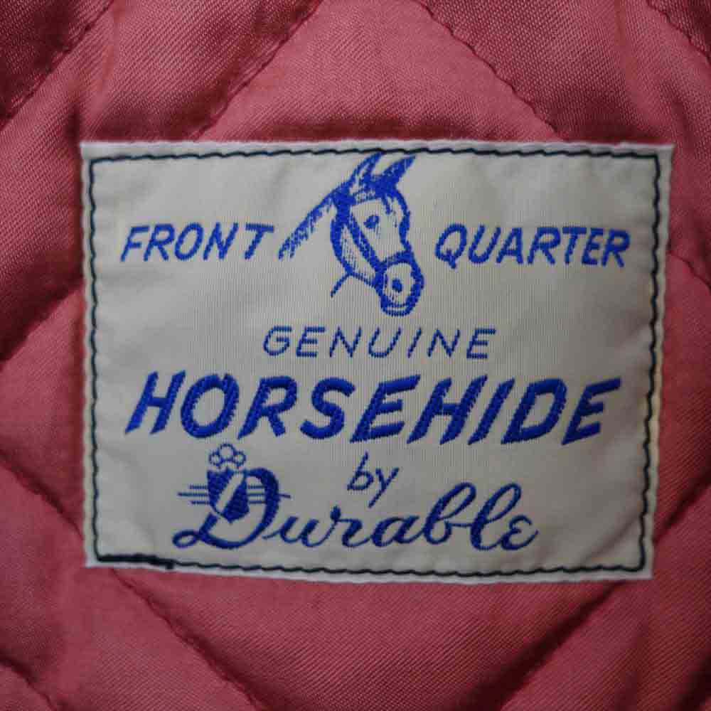 TOY'S McCOY トイズマッコイ TMJ2114 URABLE CODE33 DOUBLE RIDERS JACKET デュラブル社復刻 ホースハイドレザー ダブル ライダース ジャケット ブラック系 38【中古】