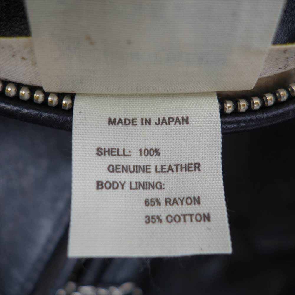 TOY'S McCOY トイズマッコイ TMJ2114 URABLE CODE33 DOUBLE RIDERS JACKET デュラブル社復刻 ホースハイドレザー ダブル ライダース ジャケット ブラック系 38【中古】