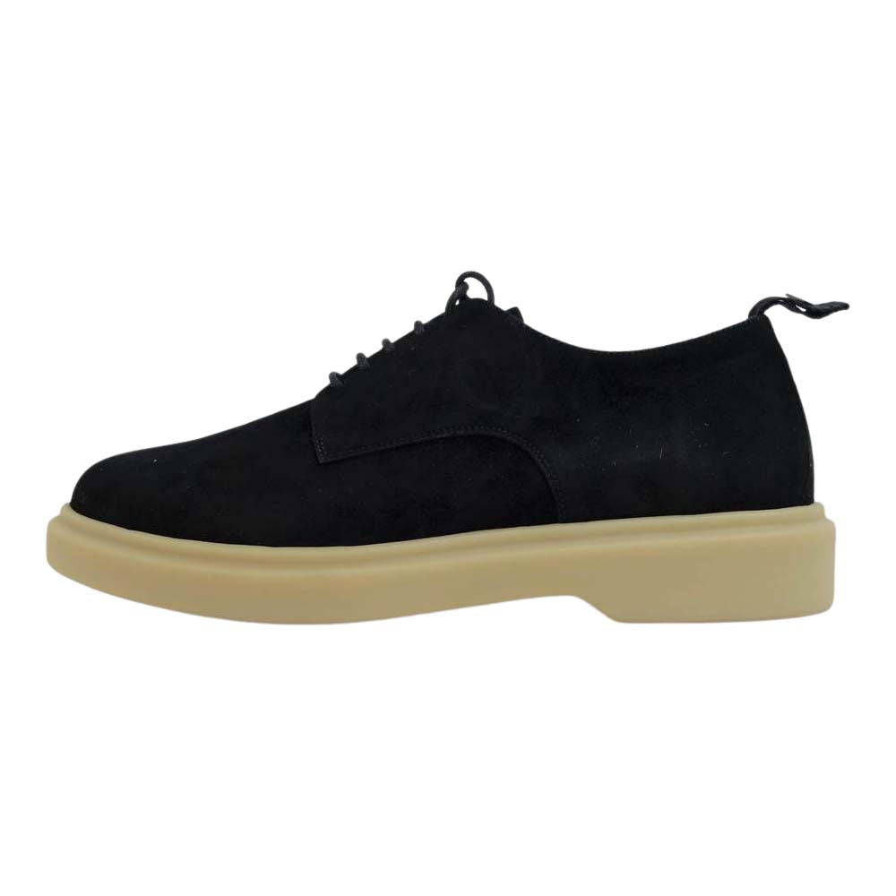 ダブルエイチ 20AW ITWH-0001 SHEEP LEATHER RUBBER プレーントゥ スエード シューズ スニーカー ブラック系 40【新古品】【未使用】【中古】