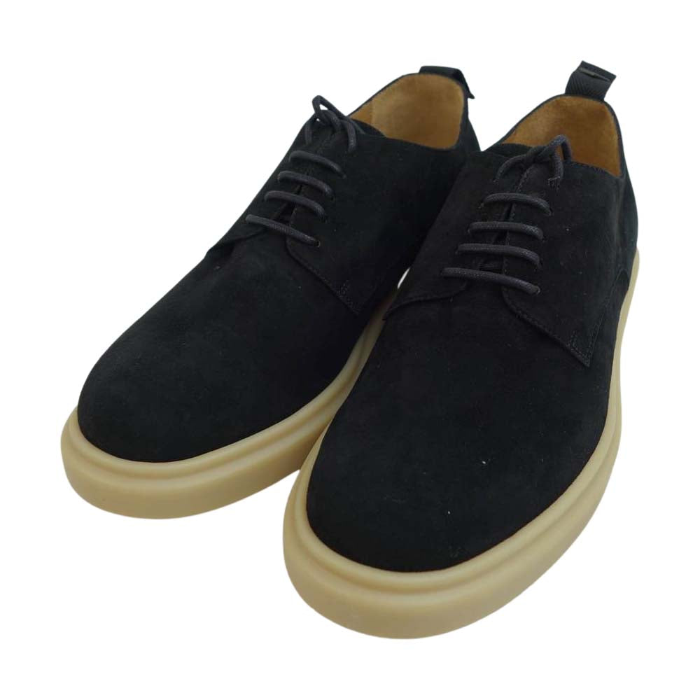 ダブルエイチ 20AW ITWH-0001 SHEEP LEATHER RUBBER プレーントゥ スエード シューズ スニーカー ブラック系 40【新古品】【未使用】【中古】