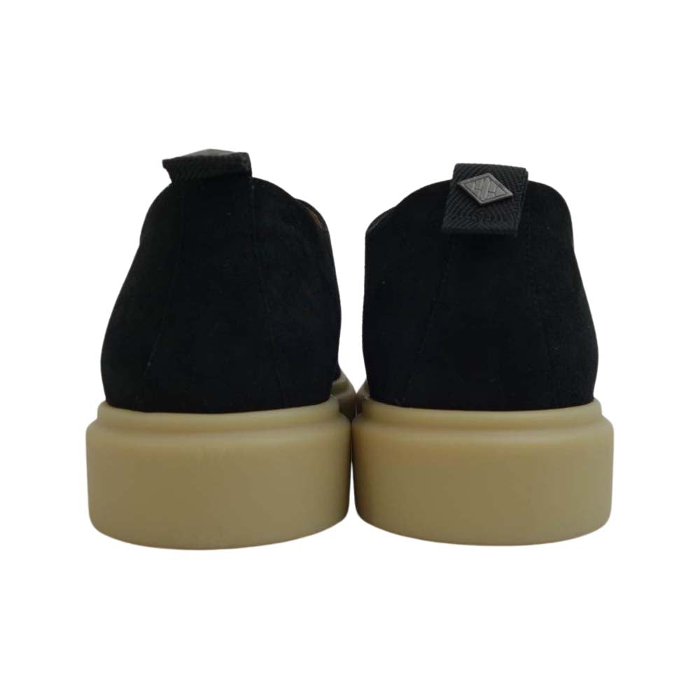 ダブルエイチ 20AW ITWH-0001 SHEEP LEATHER RUBBER プレーントゥ スエード シューズ スニーカー ブラック系 40【新古品】【未使用】【中古】