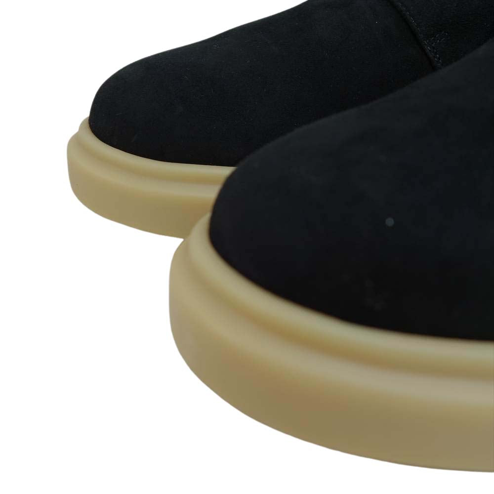 ダブルエイチ 20AW ITWH-0001 SHEEP LEATHER RUBBER プレーントゥ スエード シューズ スニーカー ブラック系 40【新古品】【未使用】【中古】