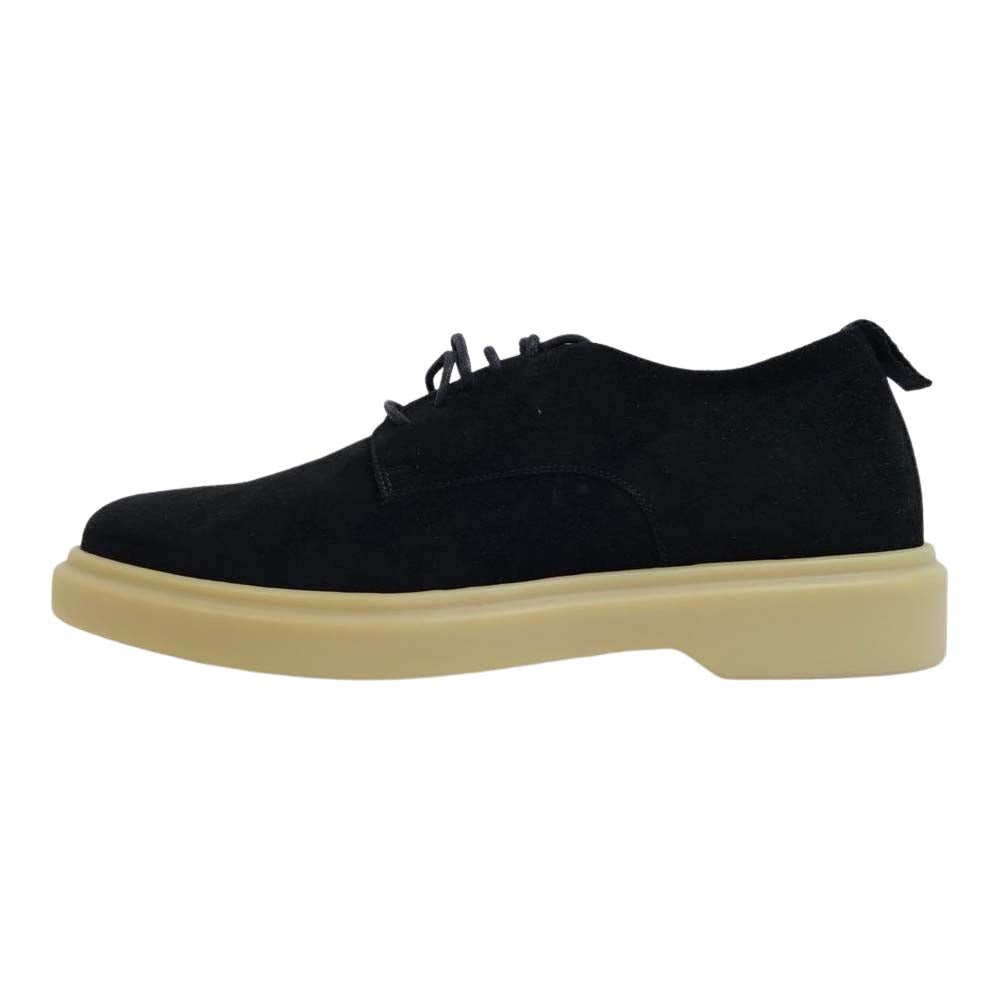 ダブルエイチ 20AW ITWH-0001 SHEEP LEATHER RUBBER プレーントゥ スエード シューズ スニーカー ブラック系 39【新古品】【未使用】【中古】