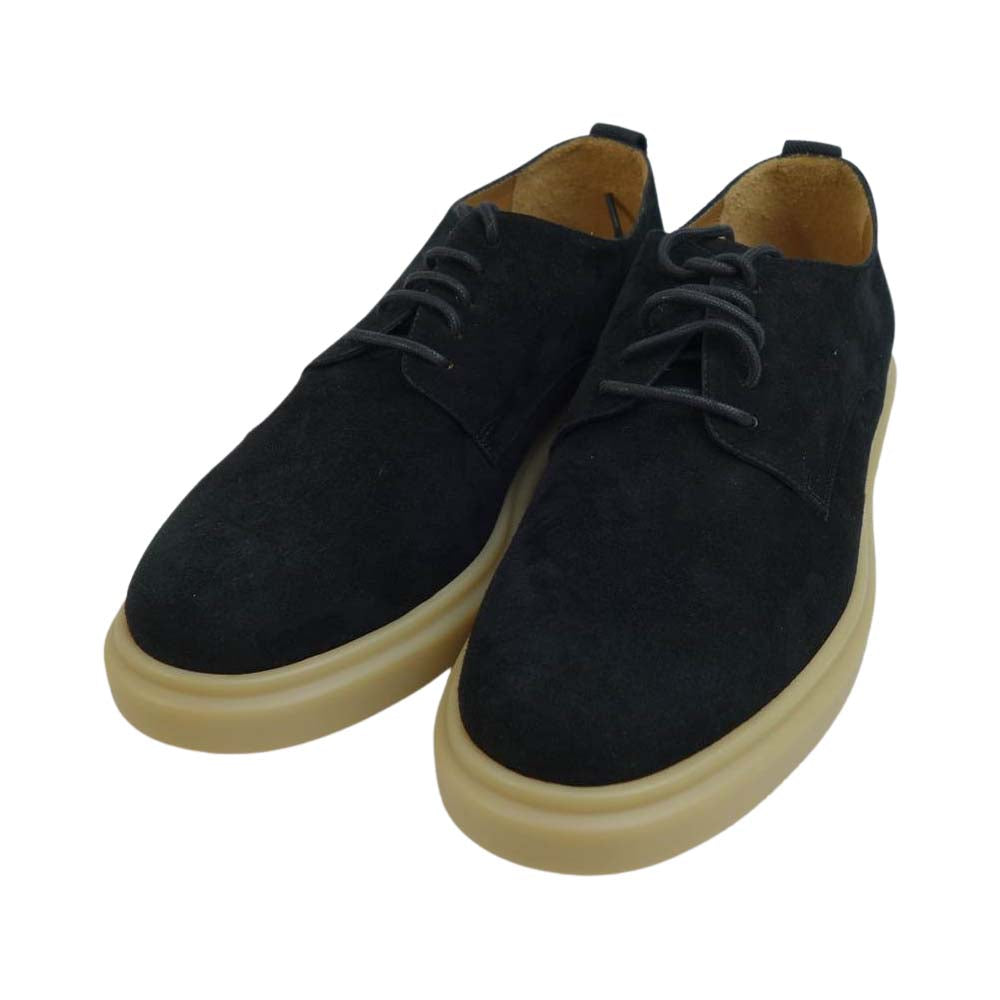 ダブルエイチ 20AW ITWH-0001 SHEEP LEATHER RUBBER プレーントゥ スエード シューズ スニーカー ブラック系 39【新古品】【未使用】【中古】