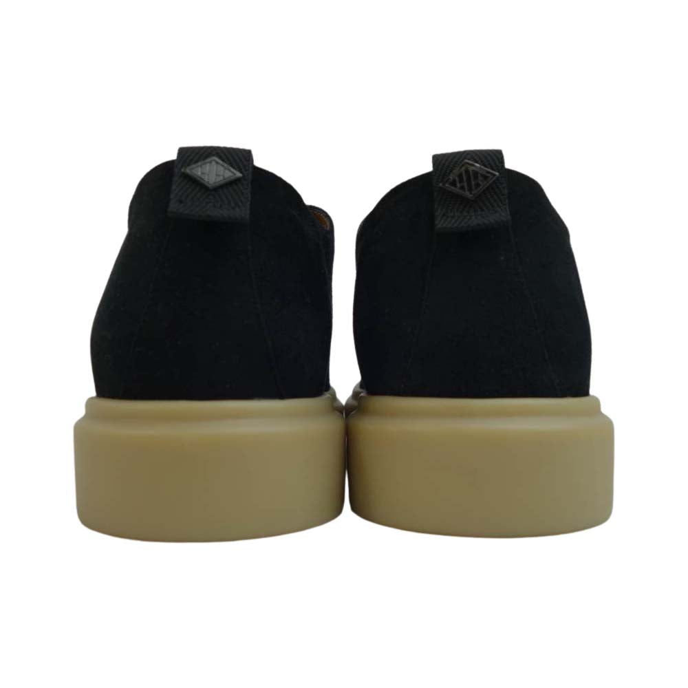 ダブルエイチ 20AW ITWH-0001 SHEEP LEATHER RUBBER プレーントゥ スエード シューズ スニーカー ブラック系 39【新古品】【未使用】【中古】