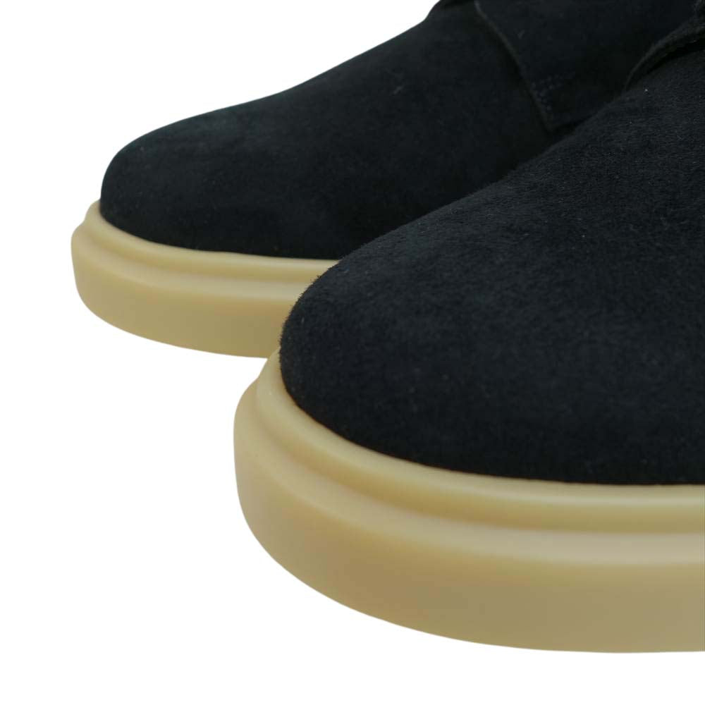 ダブルエイチ 20AW ITWH-0001 SHEEP LEATHER RUBBER プレーントゥ スエード シューズ スニーカー ブラック系 39【新古品】【未使用】【中古】