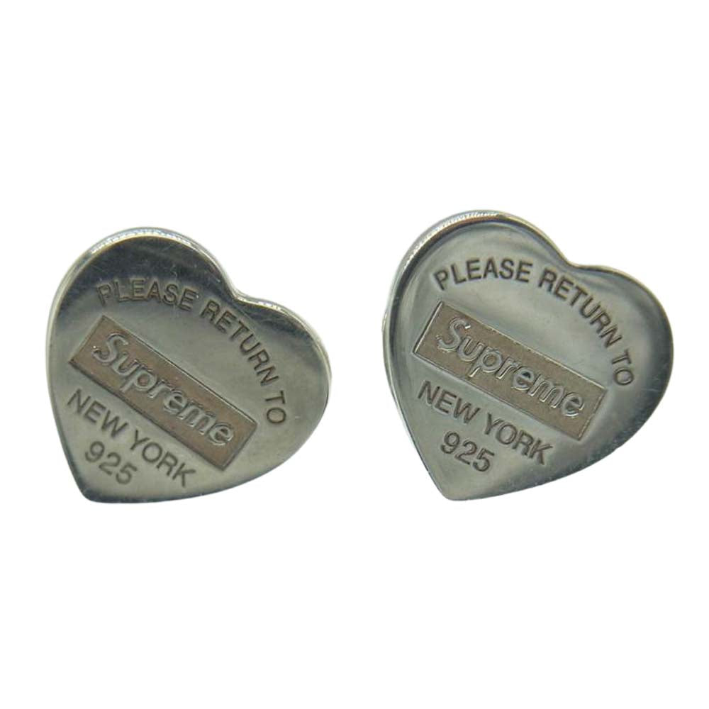 Supreme シュプリーム 21AW Tiffany & Co ティファニー Return to Tiffany Heart Tag Stud Earrings ハート イヤリング シルバー系【中古】