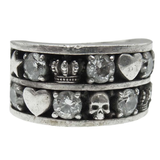 Justin Davis ジャスティンデイビス SRJ580 DUO CHARM チャーム リング シルバー系【中古】