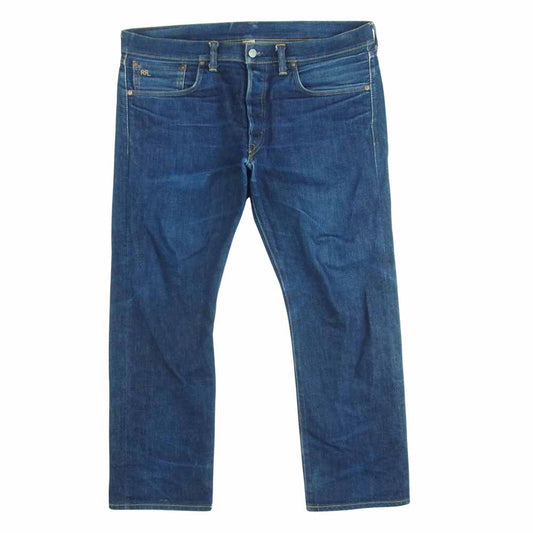 RRL ダブルアールエル 国内正規品 USA製 american woven selvedge denim slim fit スリムフィット デニム パンツ インディゴブルー系 36 × 32【中古】