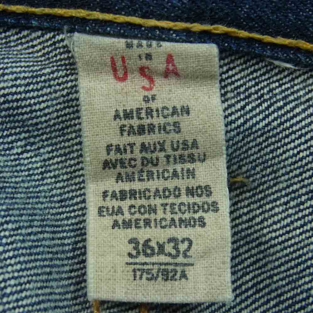 RRL ダブルアールエル 国内正規品 USA製 american woven selvedge denim slim fit スリムフィット デニム パンツ インディゴブルー系 36 × 32【中古】