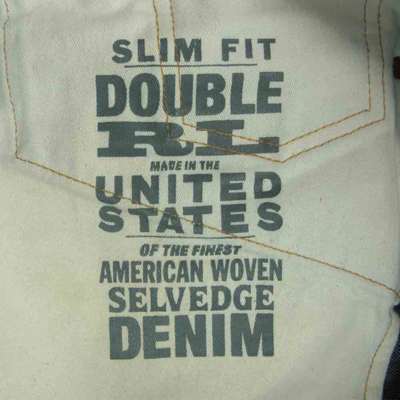 RRL ダブルアールエル 国内正規品 USA製 american woven selvedge denim slim fit スリムフィット デニム パンツ インディゴブルー系 36 × 32【中古】