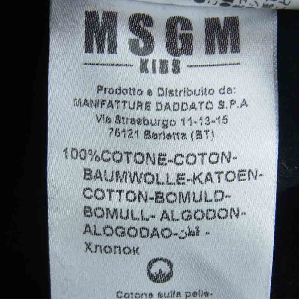 MSGM エムエスジーエム Kids Logo Printed Sweatshirt キッズ ロゴ  プリント スウェット ブラック系【中古】