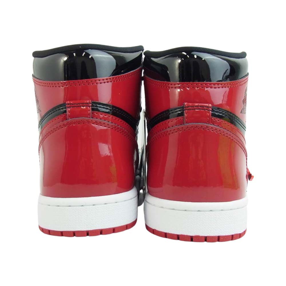 NIKE ナイキ 国内正規品 黒タグ付き 555088 063 AIR JORDAN 1 RETRO HIGH OG PATENT エア ジョーダン 1 ハイ パテント ハイカット スニーカー ブラック/レッド 26cm【新古品】【未使用】【中古】
