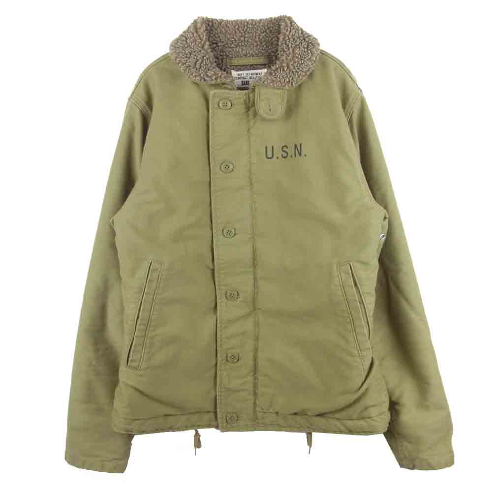 ウェイパー 20WP04 USNAVY N-1 ミリタリー デッキ ジャケット コットン 中国製 カーキ系 38【中古】