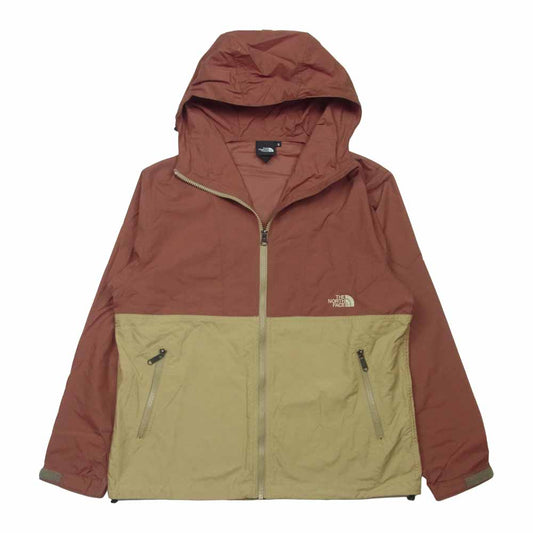 THE NORTH FACE ノースフェイス NP71830 COMPACT JACKET コンパクト ジャケット ウインド ブレーカー レッド系 ベージュ系 S【美品】【中古】