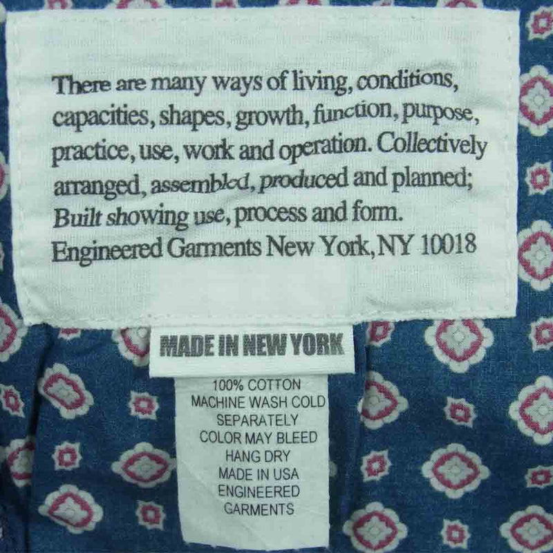 Engineered Garments エンジニアードガーメンツ FREAK'S STORE 別注 フリークスストア 総柄 小紋 パンツ ネイビー系 S【中古】
