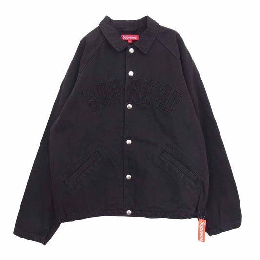 Supreme シュプリーム 18AW Snap Front Twill Jacket スナップ フロント ツイル デニム ジャケット ブラック系 M【極上美品】【中古】