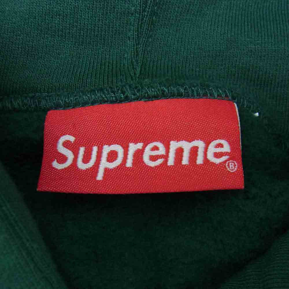 Supreme シュプリーム 19SS Chest Stripe Logo Hooded Sweatshirt チェスト ストライプ ロゴ フーデッド スウェット パーカー ダークグリーン系 M【新古品】【未使用】【中古】