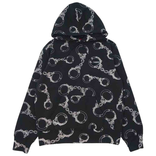 Supreme シュプリーム 17AW Handcuffs Hooded Sweatshirt ハンドカフス フーデッド スウェット シャツ ブラック系【極上美品】【中古】