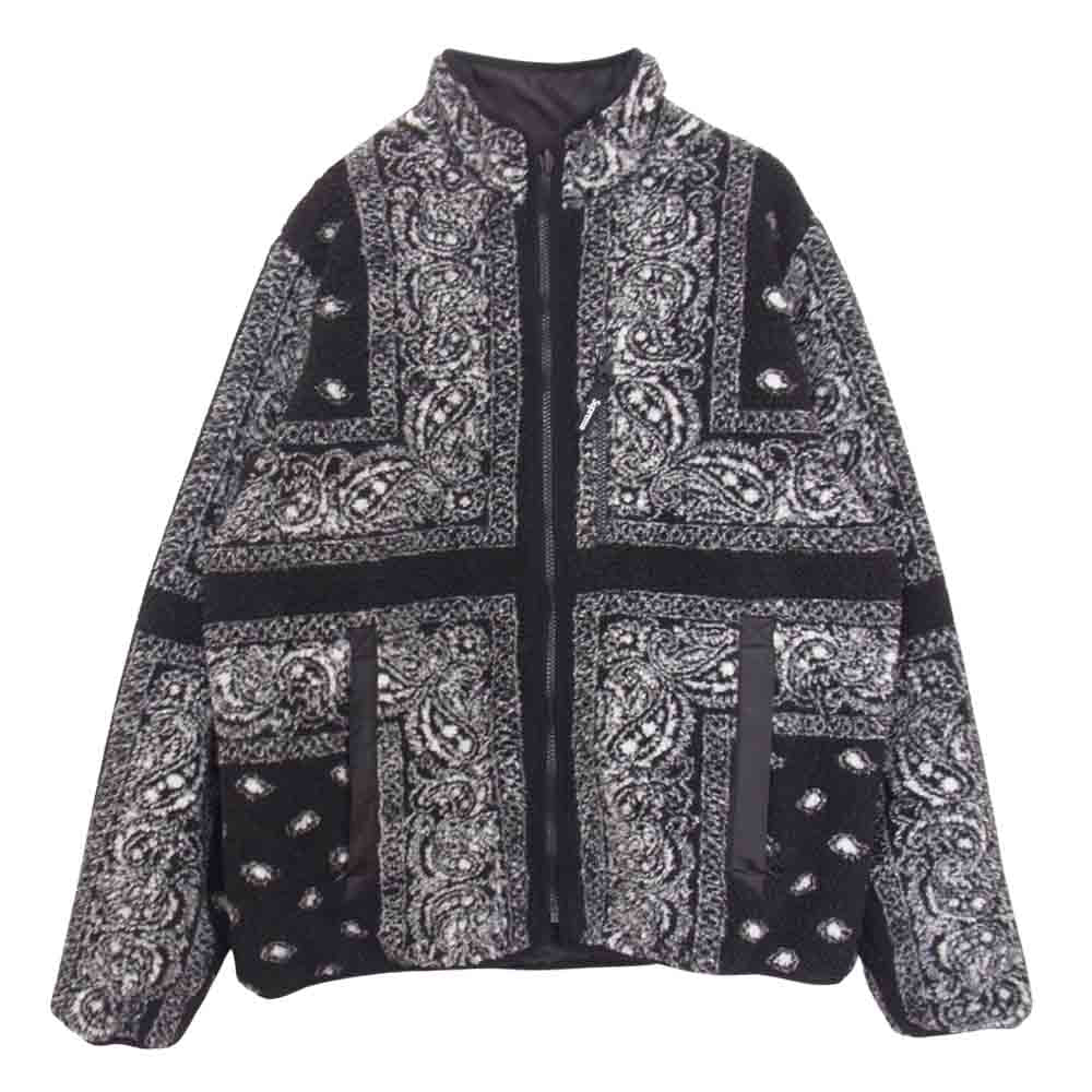 Supreme シュプリーム 19AW Reversible Bandana Fleece Jacket リバーシブル バンダナ フリース ジャケット ブラック系 M【新古品】【未使用】【中古】