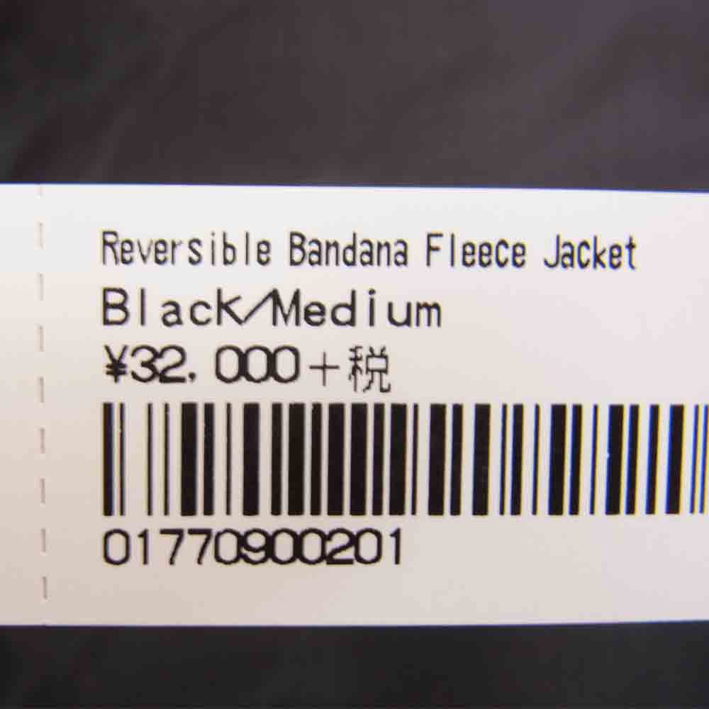 Supreme シュプリーム 19AW Reversible Bandana Fleece Jacket リバーシブル バンダナ フリース ジャケット ブラック系 M【新古品】【未使用】【中古】