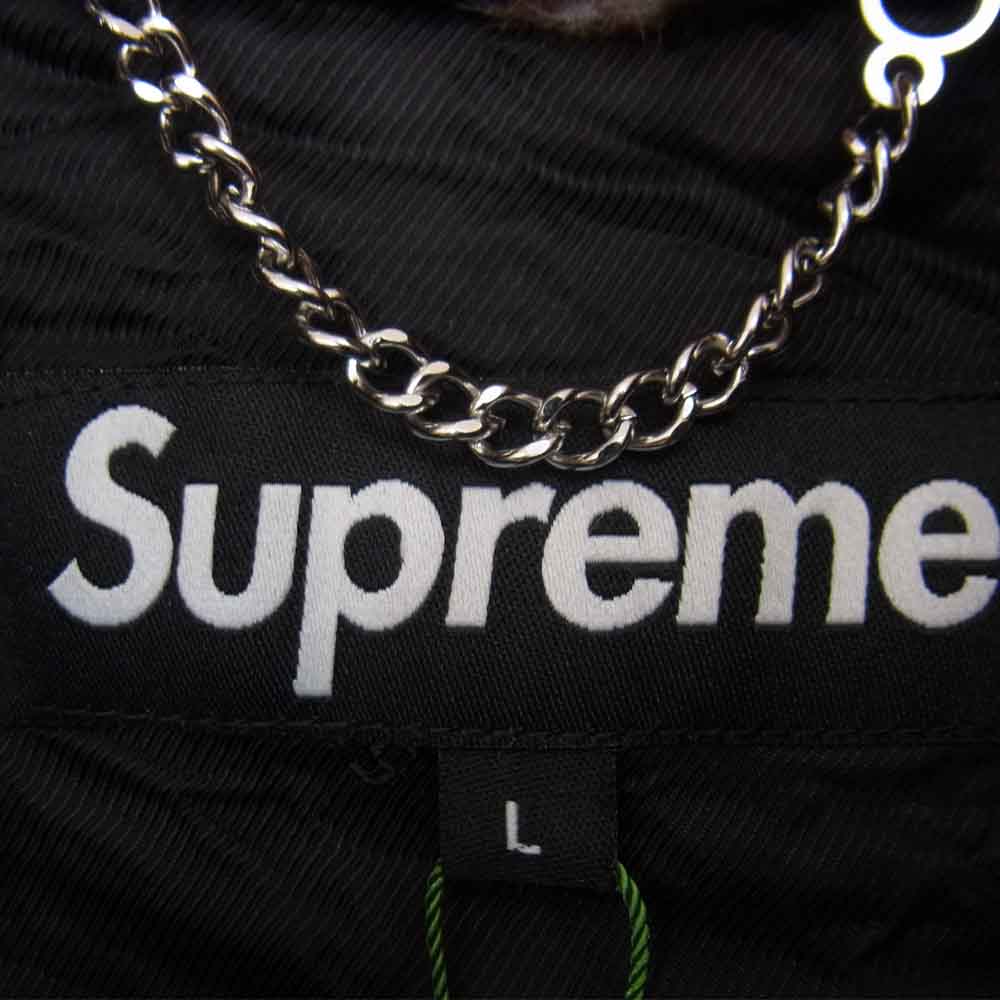 Supreme シュプリーム 21SS Bandana Faux Fur Bomber Jacket バンダナ フェイク ファー ボンバー ジャケット ブラウン系 L【極上美品】【中古】