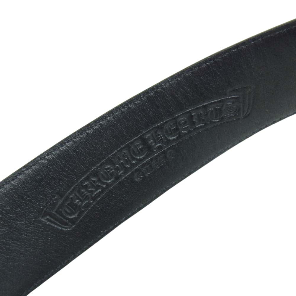 CHROME HEARTS クロムハーツ（原本無） 1.5 STRAP ベルトストラップ 1.5inch ブラック系 34【中古】