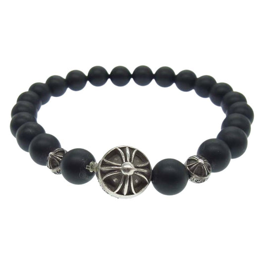 CHROME HEARTS クロムハーツ（原本無） 8mm BEAD ビーズ ブレスレット ブラック系【中古】