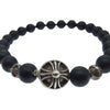 CHROME HEARTS クロムハーツ（原本無） 8mm BEAD ビーズ ブレスレット ブラック系【中古】