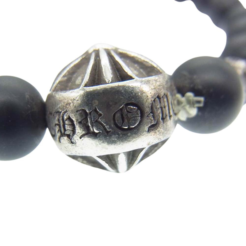 CHROME HEARTS クロムハーツ（原本無） 8mm BEAD ビーズ ブレスレット ブラック系【中古】