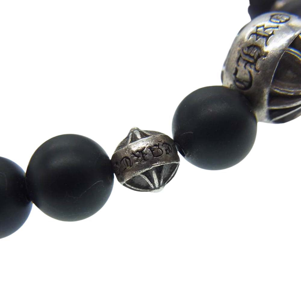 CHROME HEARTS クロムハーツ（原本無） 8mm BEAD ビーズ ブレスレット ブラック系【中古】