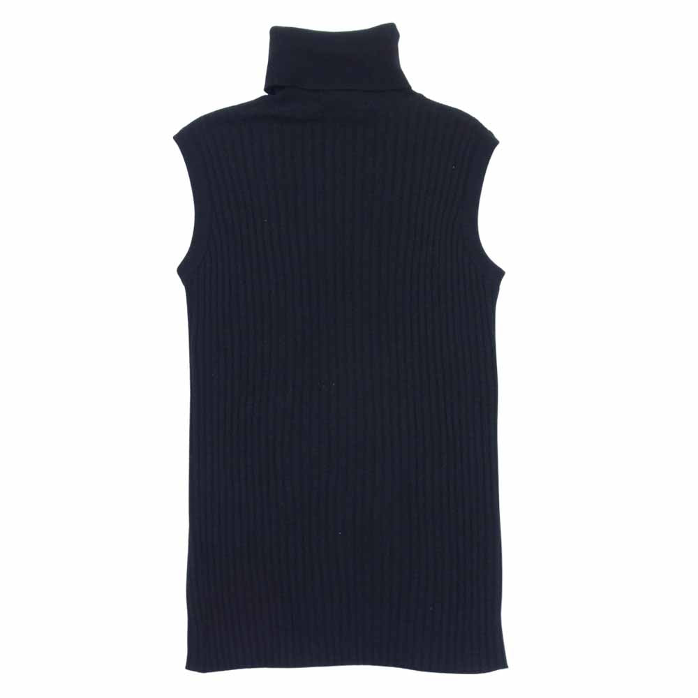CHANEL シャネル 93A ココマーク カシミヤ ノースリーブニット ブラック系 44【中古】