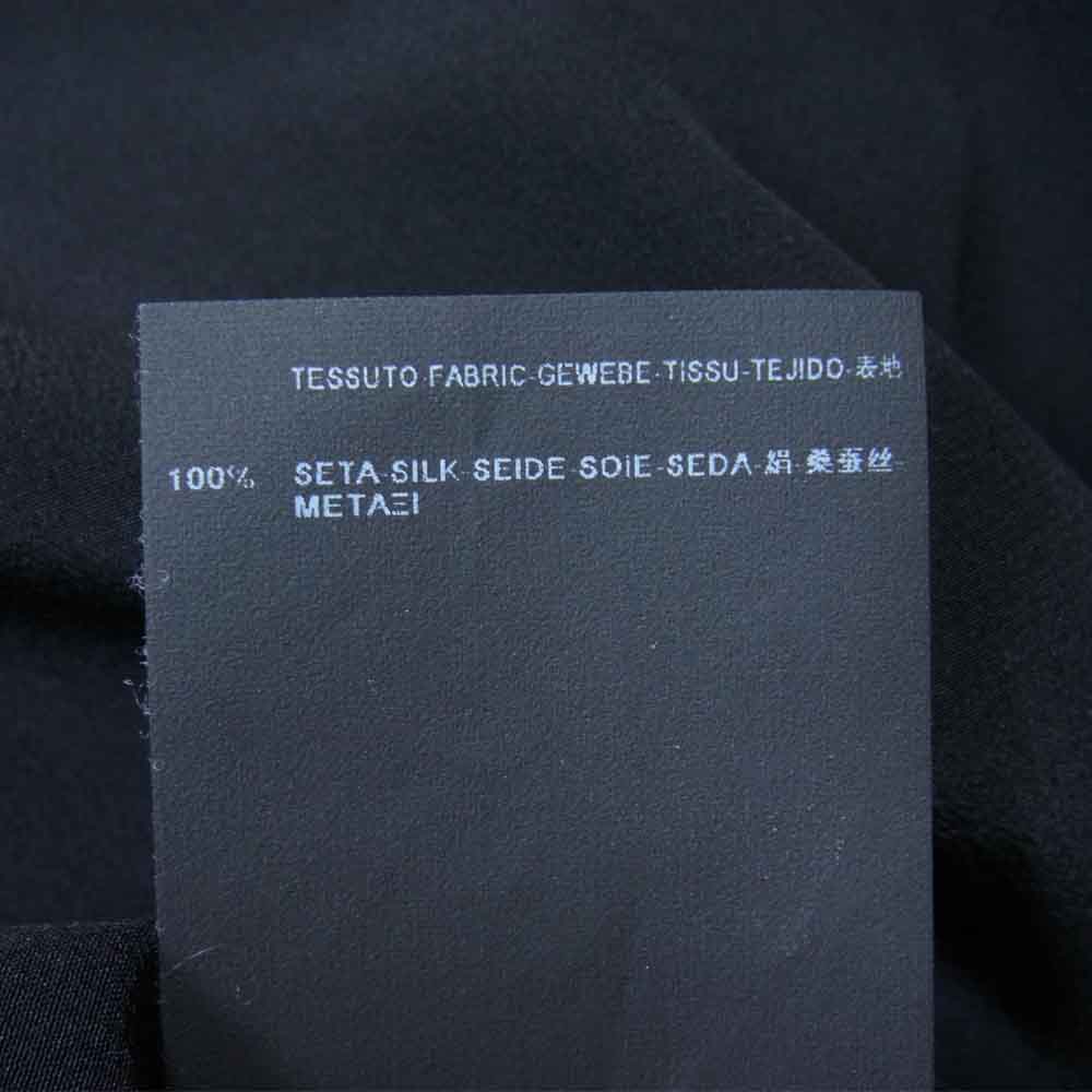 SAINT LAURENT サンローラン エディ期 国内正規品 14AW 340855 Y762F シルク100% レギュラーカラー プレーン シャツ ブラック系 38【美品】【中古】