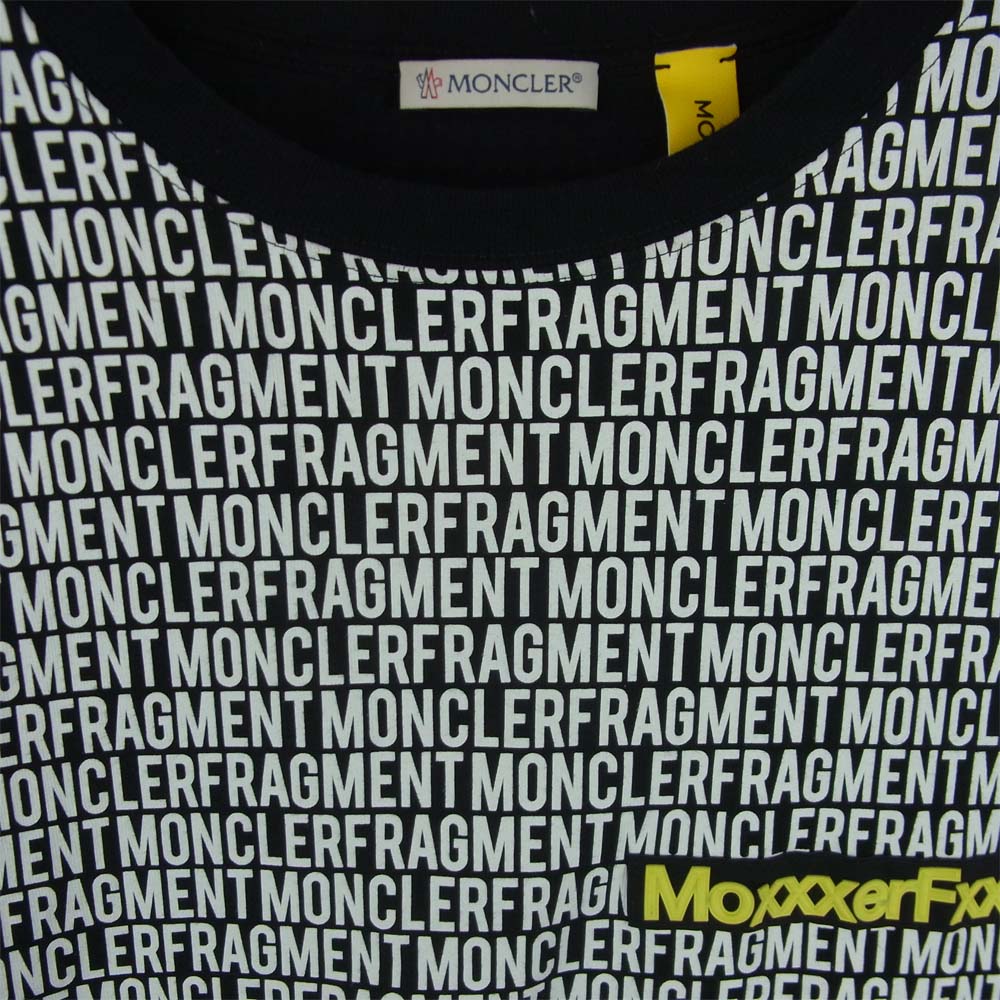MONCLER モンクレール 21AW×FRAGMENT GENIUS Front Printed S/S Tee フラグメント ジーニアス フロントプリント半袖Tシャツ カットソー F209U8C70510 8392B ブラック