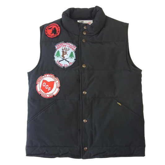 Lee リー ×JOHN‘S ワッペン ダウン ベスト ブラック系 M【中古】