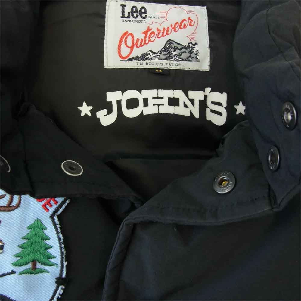 Lee リー ×JOHN‘S ワッペン ダウン ベスト ブラック系 M【中古】