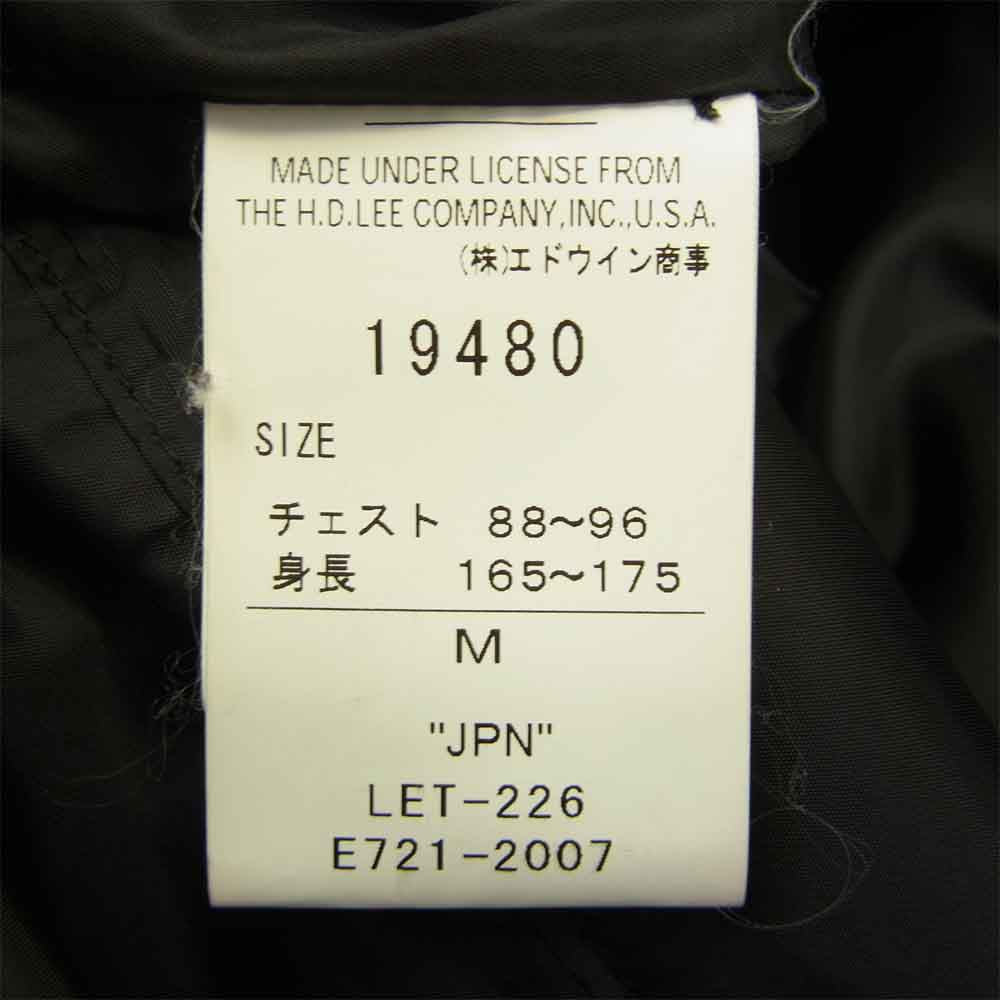 Lee リー ×JOHN‘S ワッペン ダウン ベスト ブラック系 M【中古】