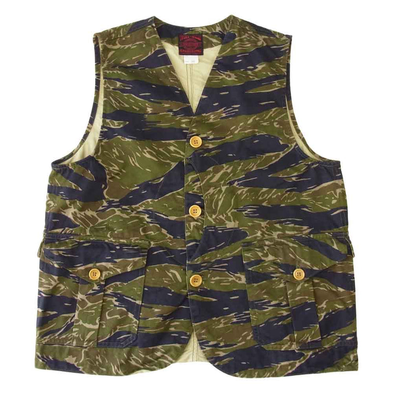 ワーカーズ Tiger Camo Cruiser Vest　タイガーカモ クルーザー ベスト カーキ系 38【中古】