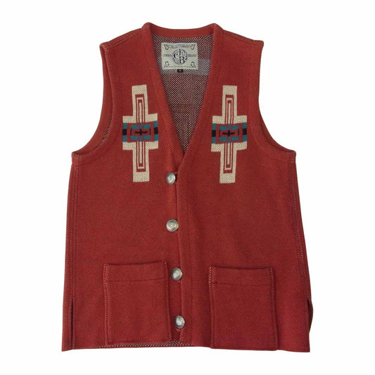 JELADO ジェラード Santa Fe Vest サンタフェ ベスト レッド エンジ系 S【美品】【中古】