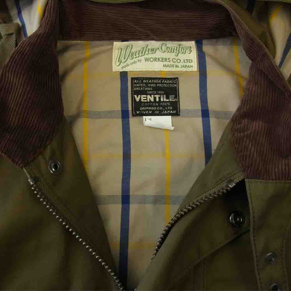 ワーカーズ Weather Comfort Parka Ventile Twill ウエザー コンフォート パーカ ベンタイル ジャケット ブラウン系 38【美品】【中古】