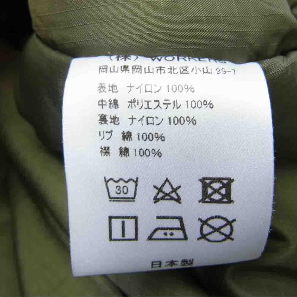 ワーカーズ N-1 PUFF JACKET パフジャケット シンサレート 中綿 ジャケット カーキ系 M【中古】