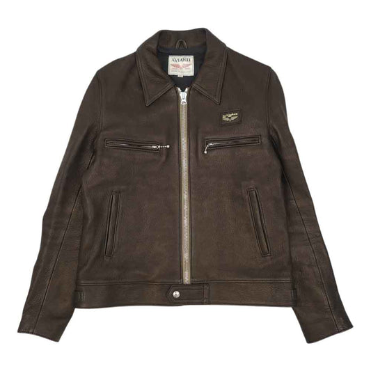 Lewis Leathers ルイスレザー 551T × THE REAL McCOY'S リアルマッコイズ Dominator ドミネーター ディアスキン タイトフィット ライダース ジャケット ブラウン系 40【美品】【中古】