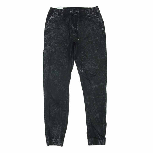 ゼインローブ ウォッシュ加工 スリム ストレッチ ジョガー パンツ ブラック系 38【美品】【中古】