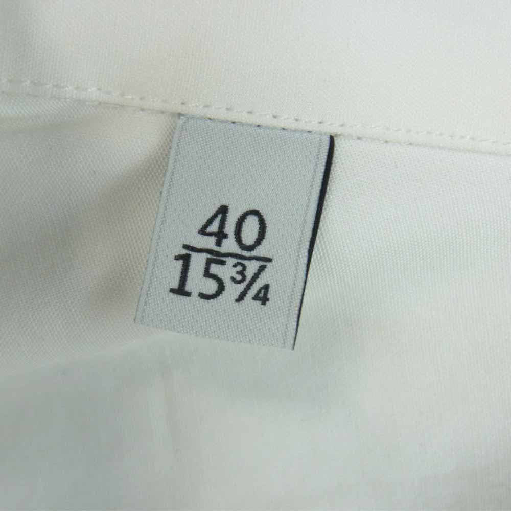 VALENTINO ヴァレンティノ TV0ABA9569U DREAMERS 比翼 ロゴ 長袖 シャツ コットン イタリア製 ホワイト系 40【中古】