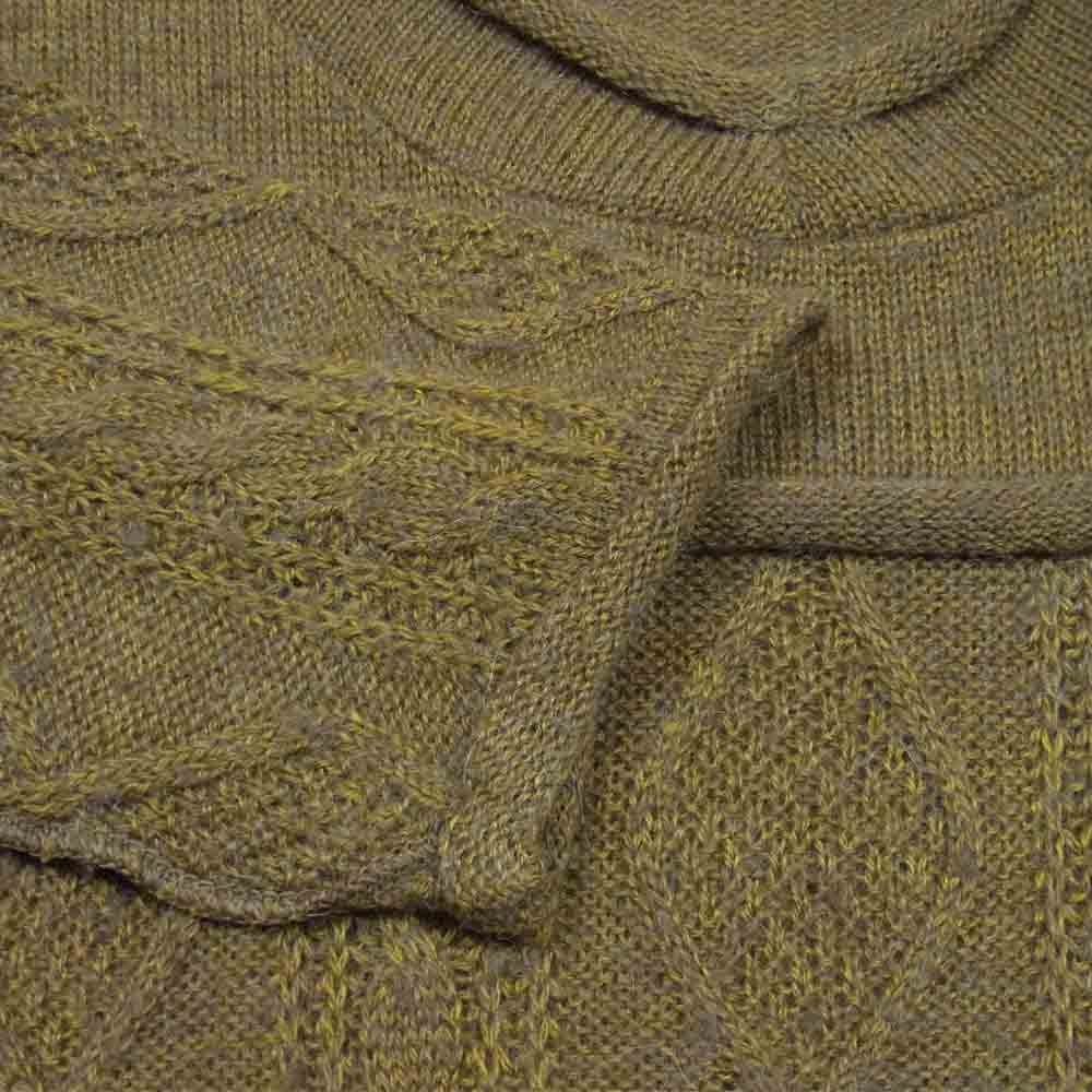 ネーム 13AW NMKN-13AW-001 アルパカ フィッシャーマン Vネック ニット カーキ系 1【中古】