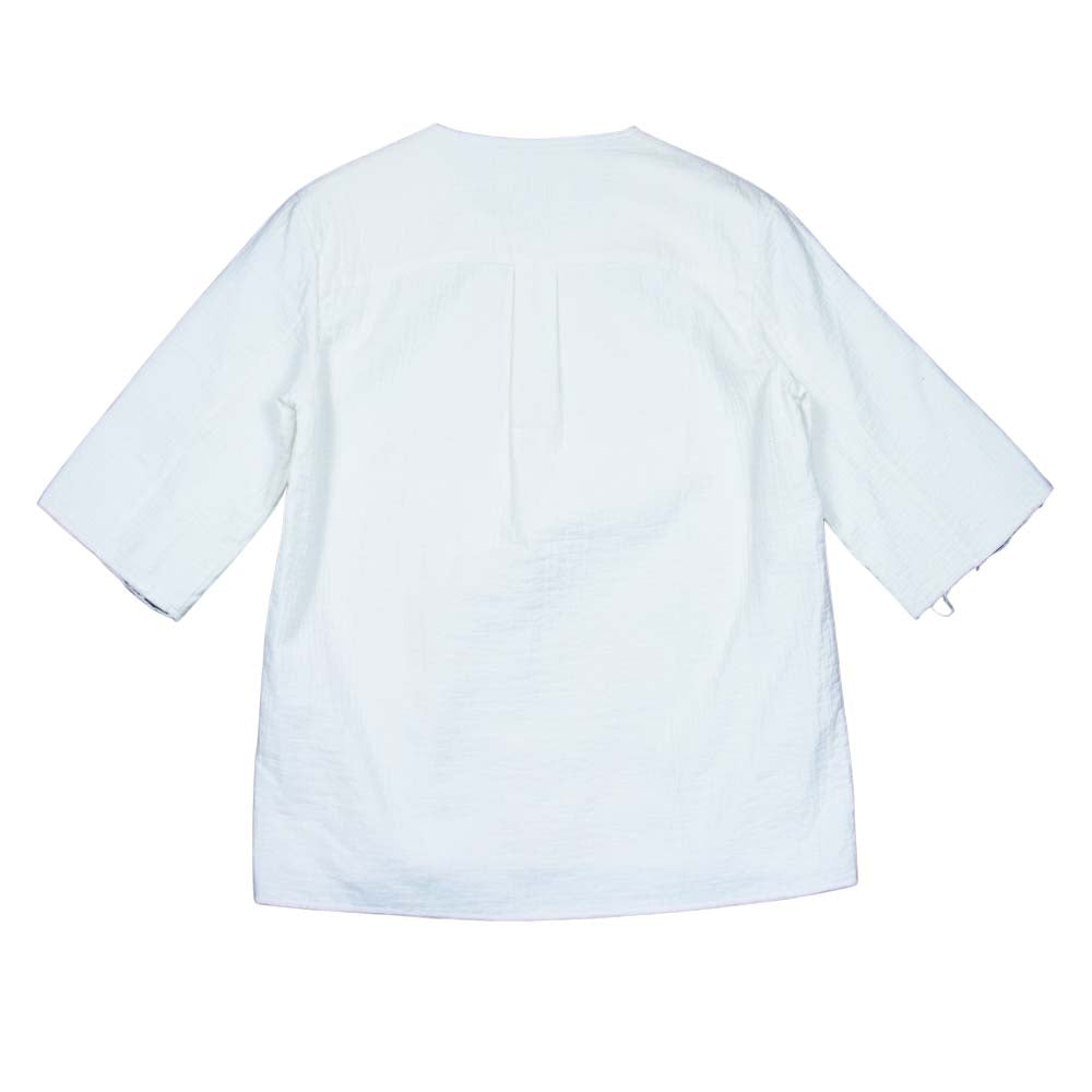 フィックスステュディオス 17SS SS17-M072 SIMPLIFIED ENJOYMENT R-SHIRT シンプル エンジョイ カットオフ プルオーバー 半袖 シャツ ホワイト系 M【中古】