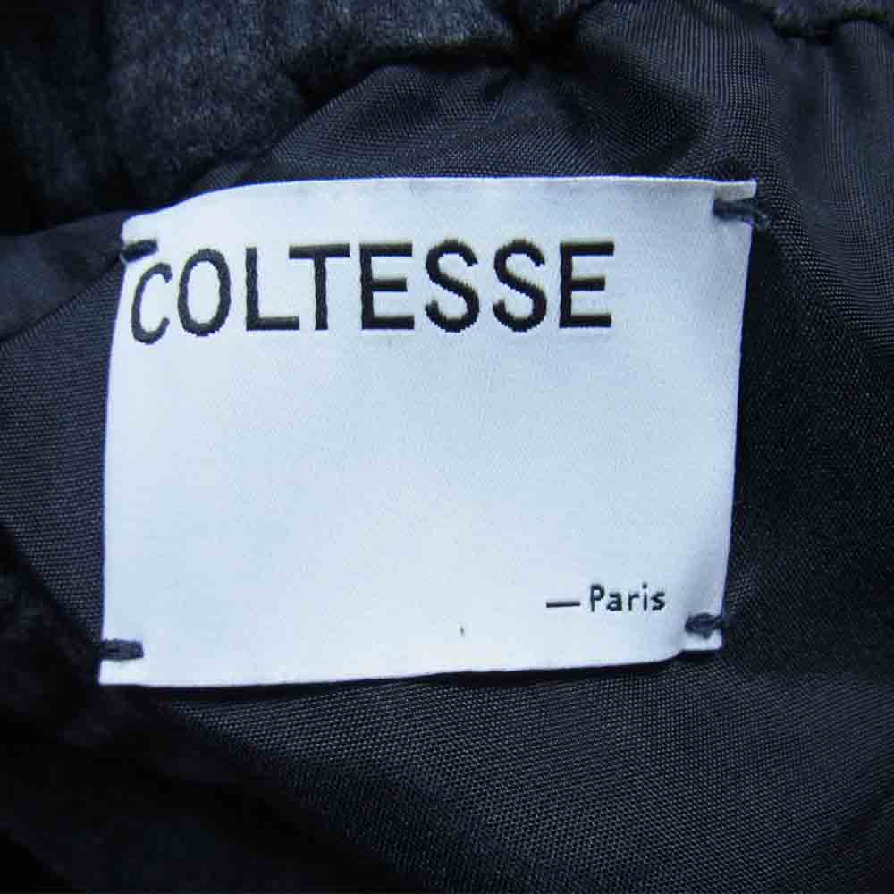 コルテッセ フランス製 ウール テーパード スラックスパンツ チャコール系 32【中古】
