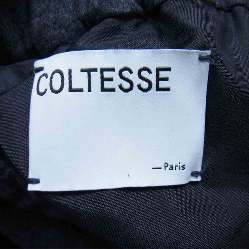 コルテッセ フランス製 ウール テーパード スラックスパンツ チャコール系 32【中古】